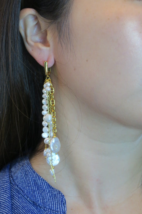 Flint gold plated earring